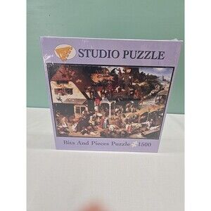 Bits And Pieces Puzzle Pieter Bruegel Find The PROVERBS Medieval Painting 1500pc